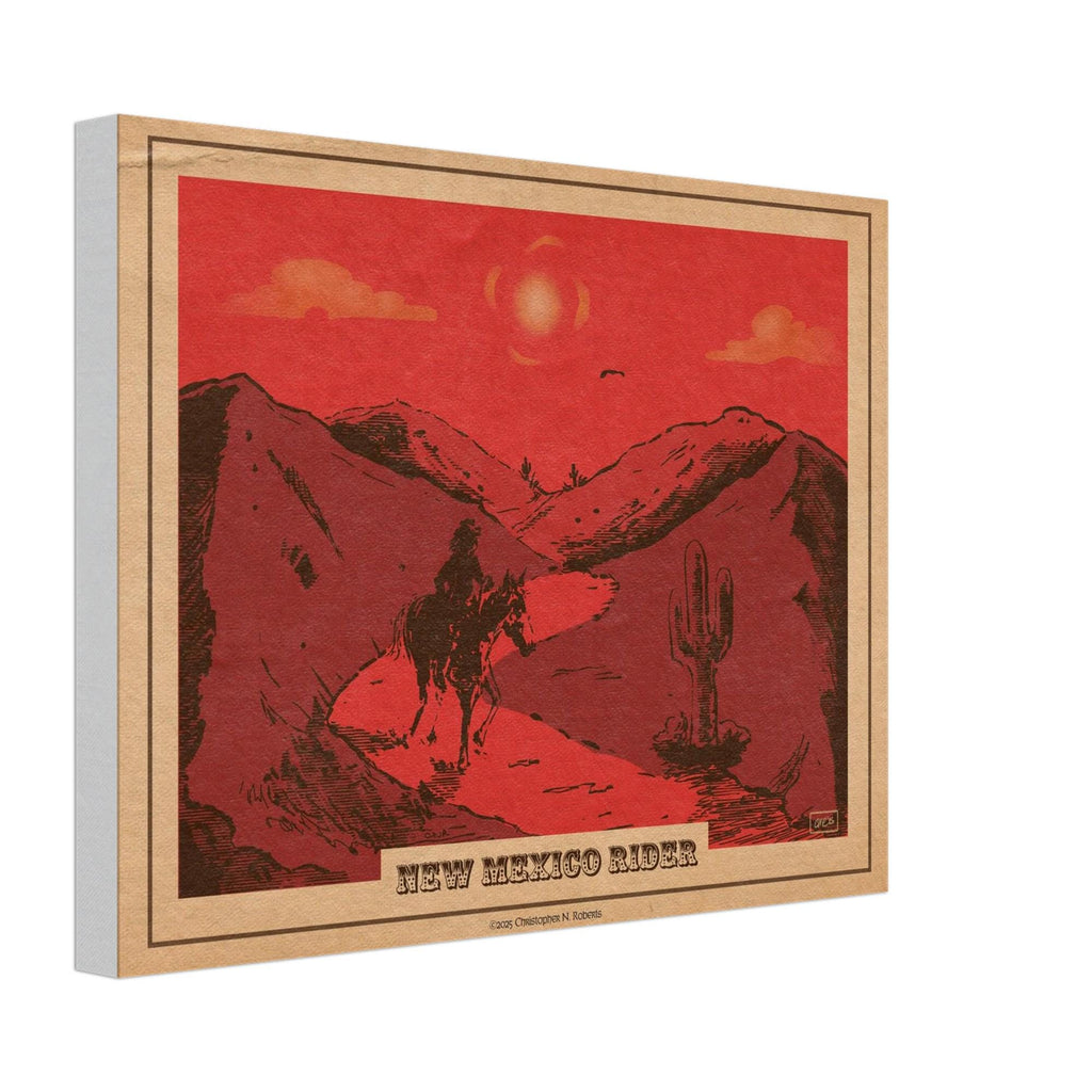 New Mexico (Lone) Rider Canvas Cowboy Print, Grateful Dead Music Lovers | Canvas Wall Art