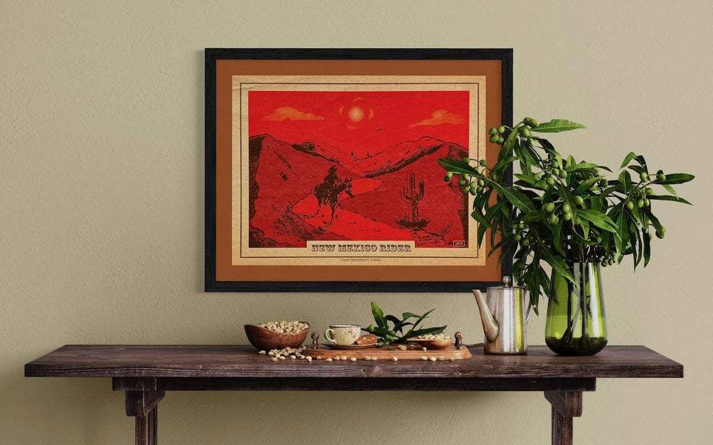 New Mexico Rider - Grateful Dead Inspired Outlaw Country Art - Western Americana Decor | Art Print