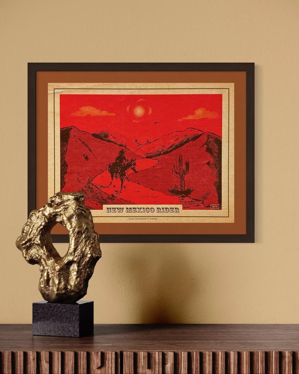 New Mexico Rider - Grateful Dead Inspired Outlaw Country Art - Western Americana Decor | Art Print