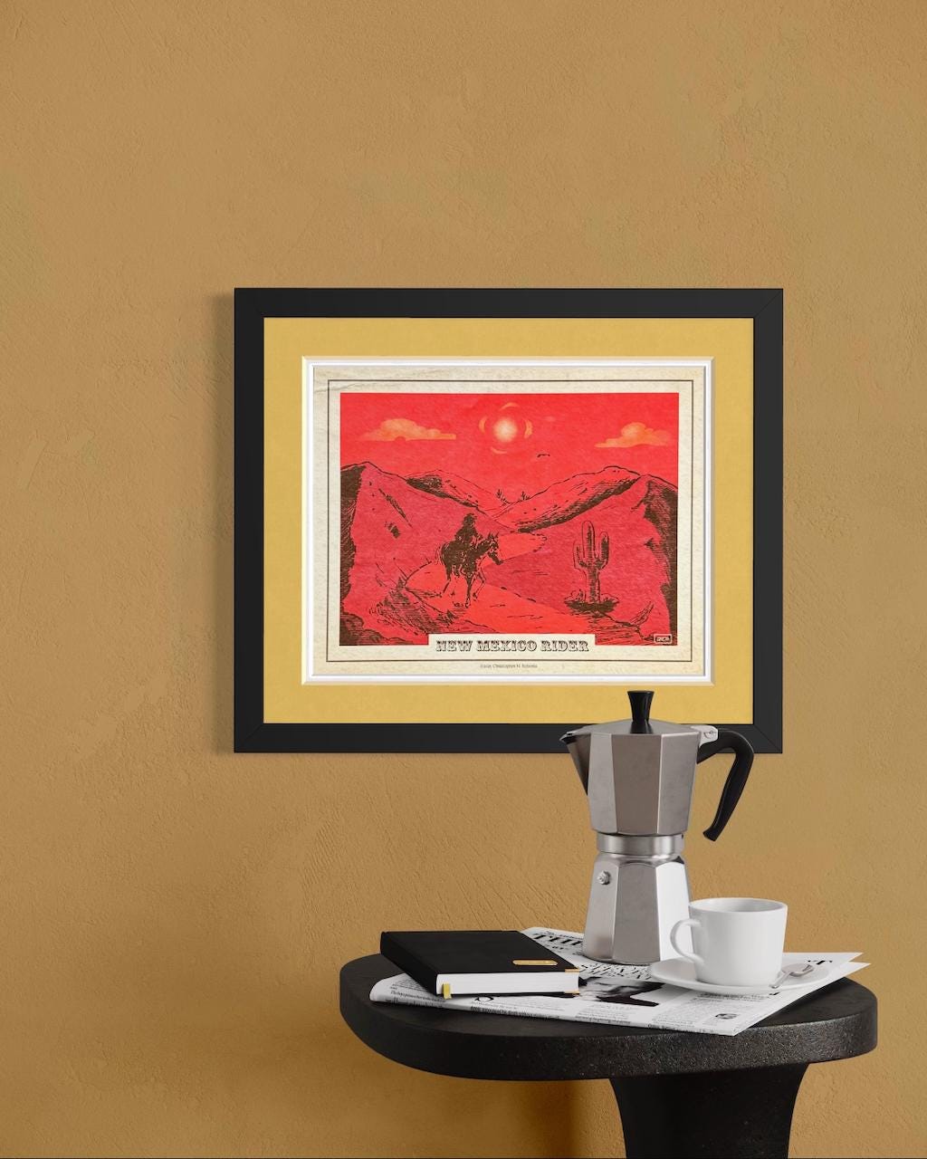New Mexico (Lone) Rider Canvas Cowboy Print, Grateful Dead Music Lovers | Canvas Wall Art