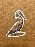 Blue Heron Whimsical Illustration - Bird Lover Decal | 3" Waterproof Sticker