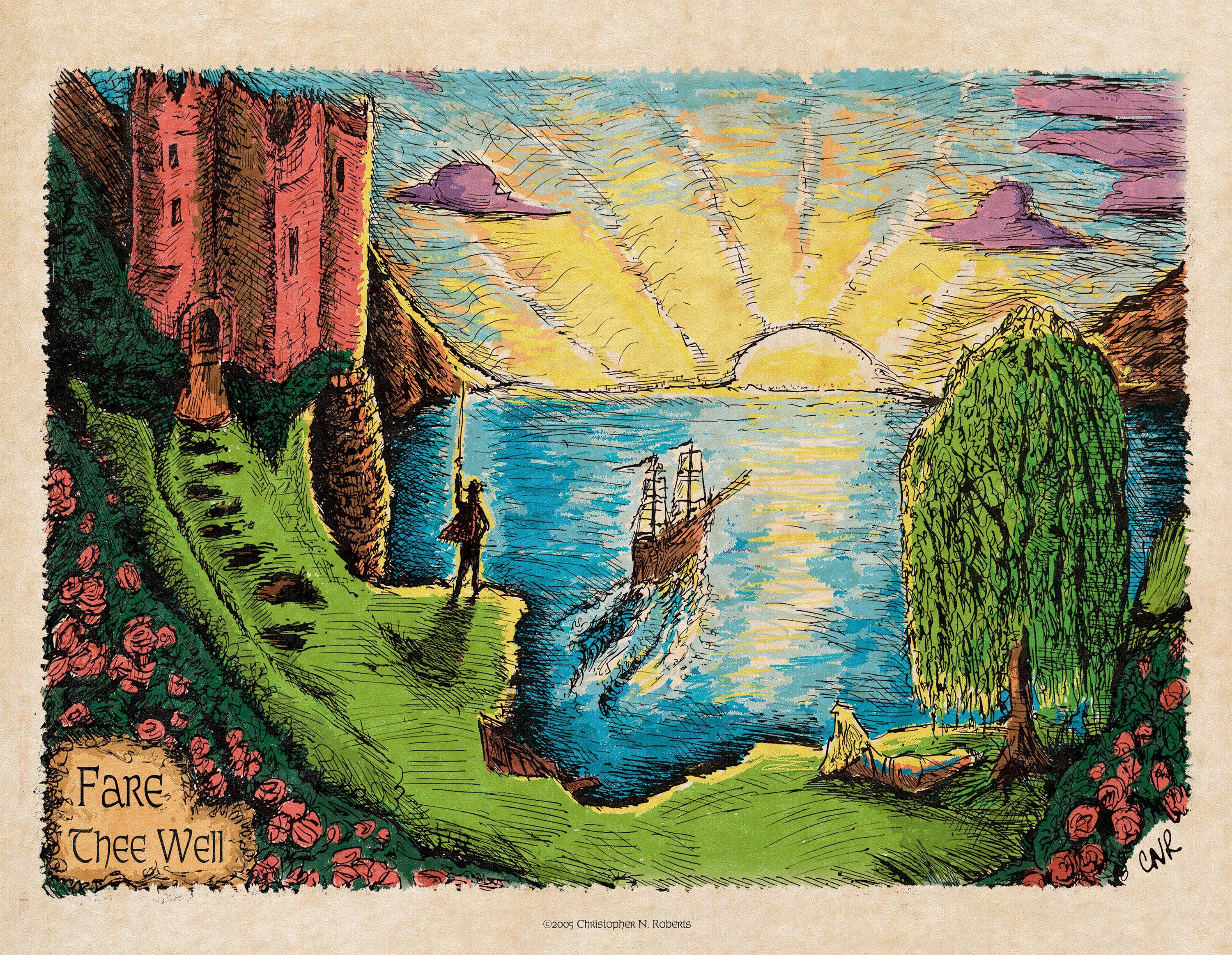 Fare Thee Well - Grateful Dead Fans - Brokedown Palace - Seaside Landscape | Art Print