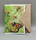 Monarch Butterfly on Yellow Wildflower Art Print | 5x7" Blank Greeting Card