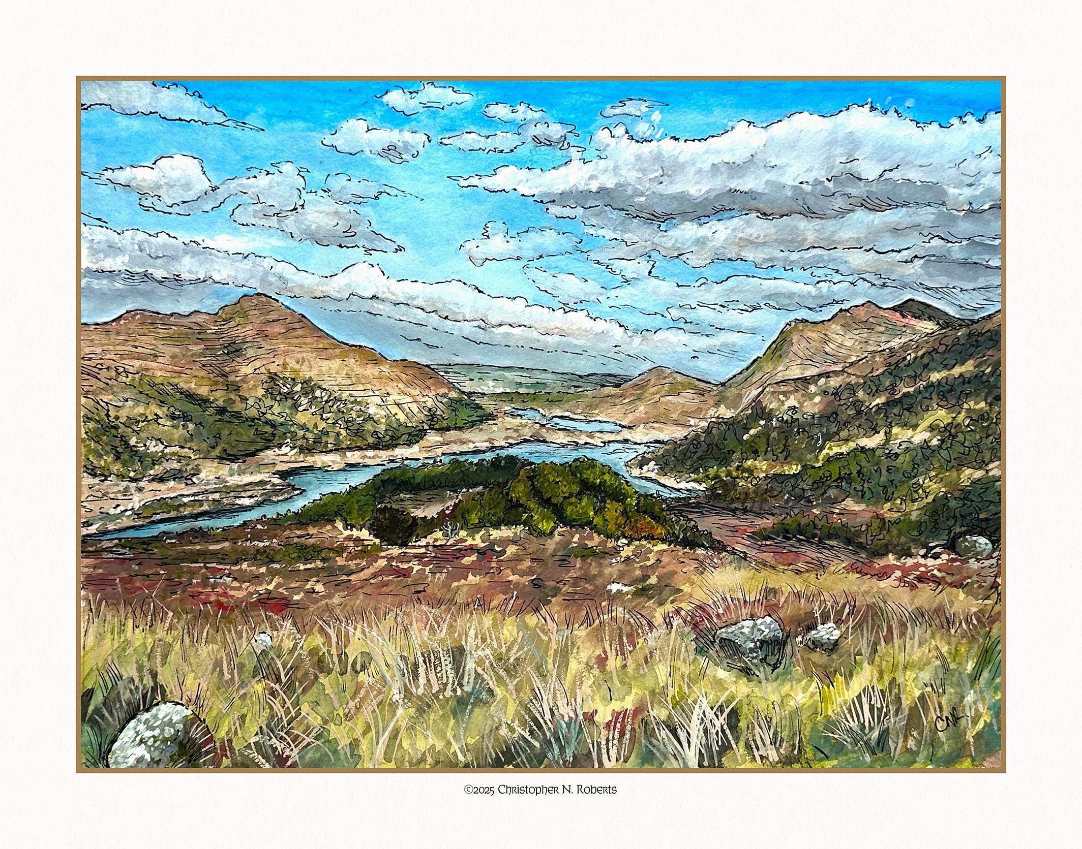 Ring of Kerry Ireland Gouache Painting - Ireland Travel Decor - Irish Landscape | Art Print