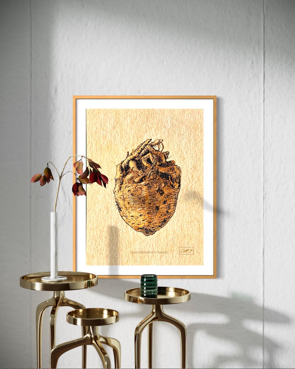 Celery Root Pen and Ink Study - Food Kitchen Illustration | Art Print