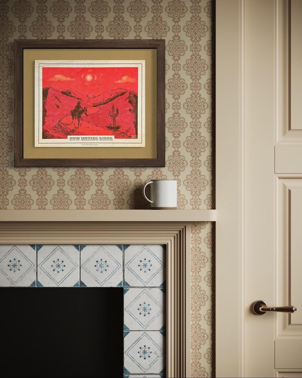 New Mexico (Lone) Rider Canvas Cowboy Print, Grateful Dead Music Lovers | Canvas Wall Art
